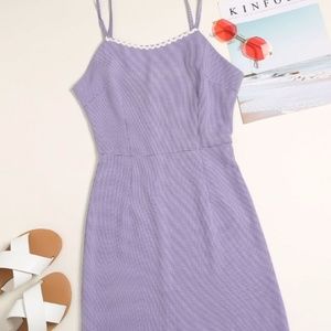 blue gingham cami dress